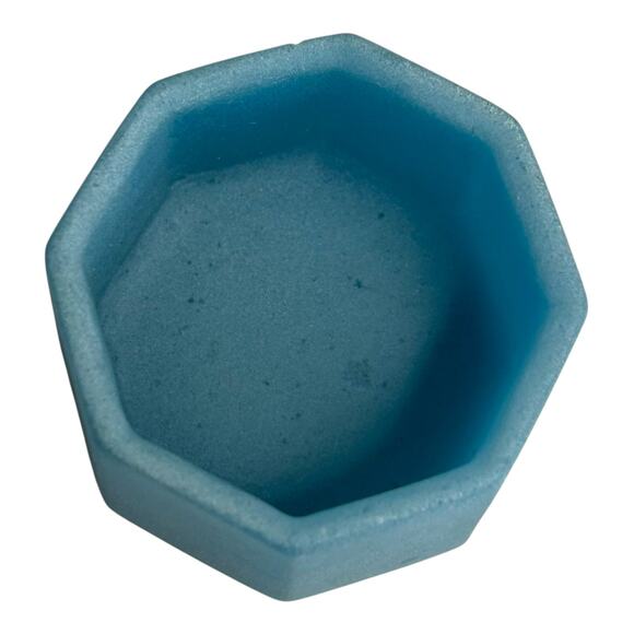 Vintage Incolay Stone Trinket Box Octagon Lid Butterfly Floral White Relief - Picture 7 of 7